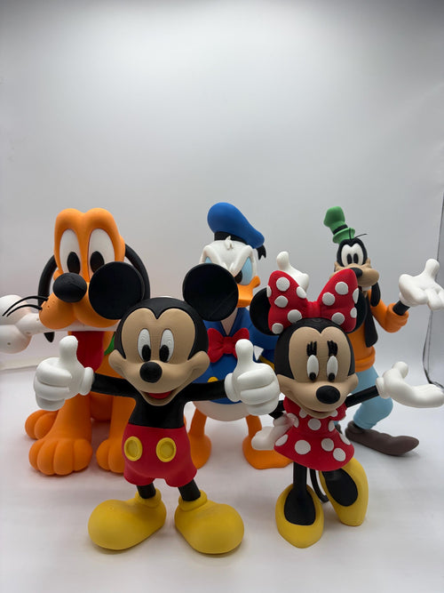 3D Printed Classic Cartoon Figures | Mickey, Minnie, Donald, Daisy, Goofy, Pluto | Desk &amp; Shelf Decor